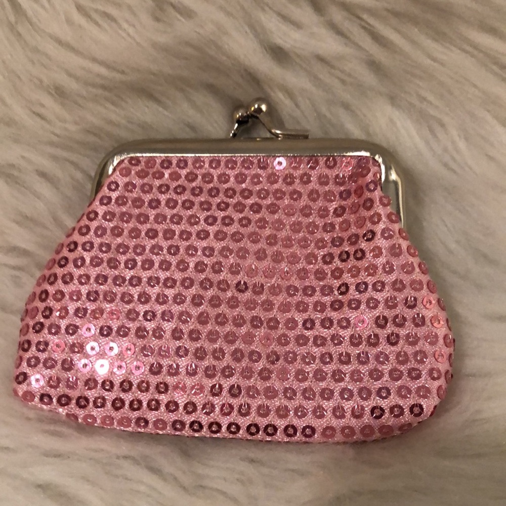 Snap Coin Purse/Pink Sequined/NWOT - Picture 2 of 9